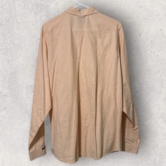 Vintage 90s Mo Betta Long Sleeved Peach Shirt Size 17-35 - Picture 5 of 5